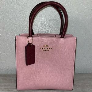 Pink & Maroon Coach Small Handbag